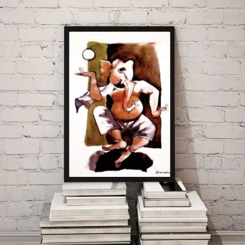 M F Husain limited edition serigraph