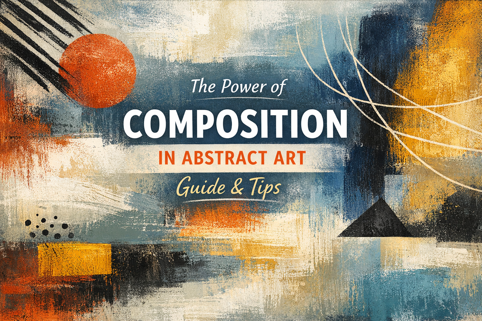 Abstract art composition guide illustration