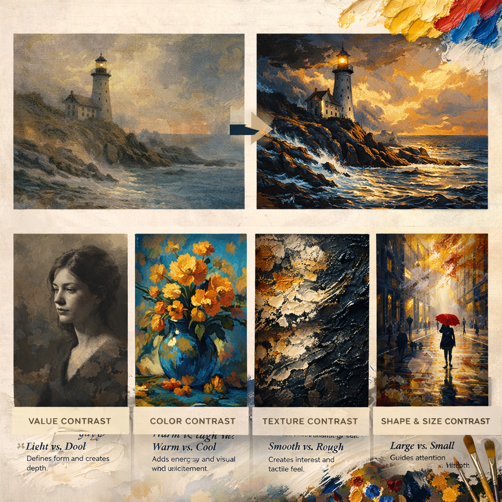 Importance of Contrast in Paintings