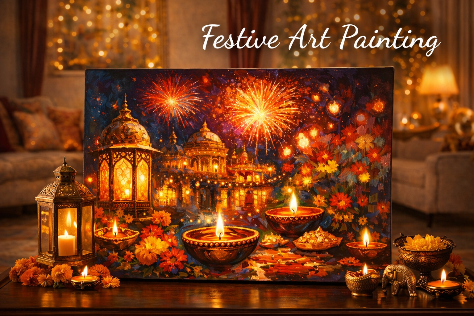 Festive Art Painting for Seasonal Home Decor Ideas