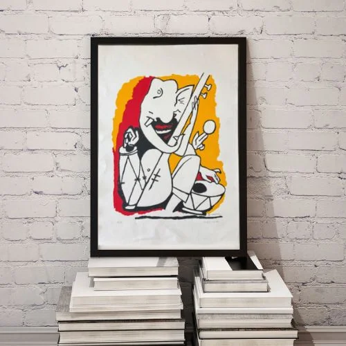 M F Husain limited edition serigraph