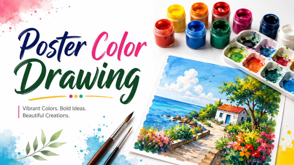 poster color drawing