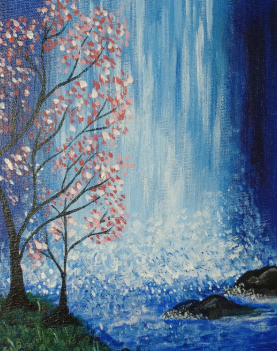 Paintings Of Waterfalls